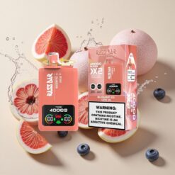 Razz Bar 40000 Puffs Mėlynųjų Uogų Ledas_Love 66 su 650 mAh baterija