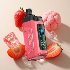 Razz Bar 45000 Puffs Braškės Vyšnios Ledas su 1,0 Omų Tinklelio Ritė ir Reguliuojamu Oro Srautu