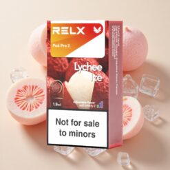 RELX Pod Pro 2 600 Puffs Lyčių Ledas Nicotine Levels: 0%