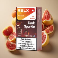 RELX Pod Pro 2 600 Puffs Nikotino kiekis: 5% Tamsus žibėjimas