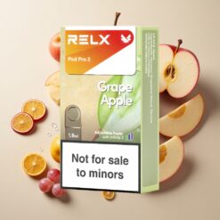 RELX Pod Pro 2 600 Puffs Vynuogės Obuolių be nikotino (1,9 ml)
